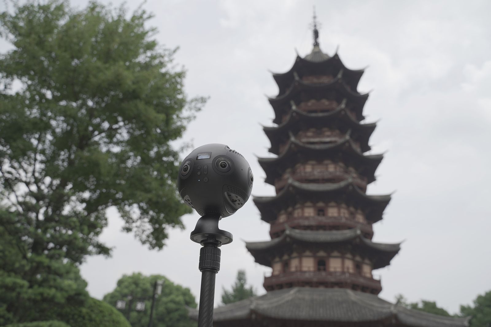 新视觉影业360全景相机拍摄古塔现场