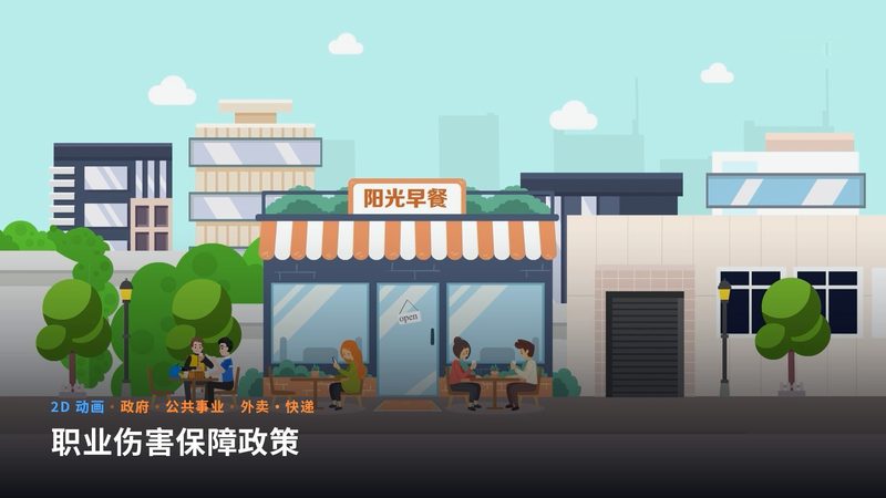 职业伤害保障政策（2D 动画）