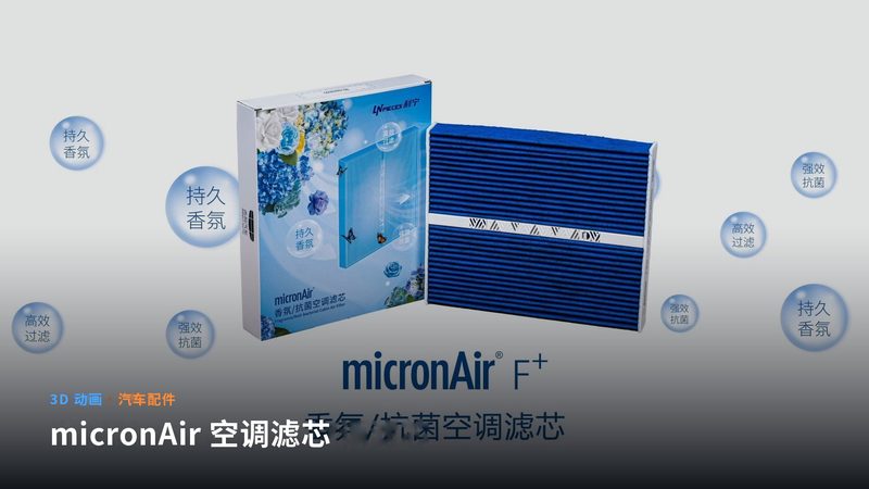 micronAir 空调滤芯（3D 动画）